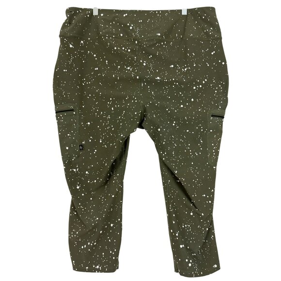 Torrid Leggings Women's Plus 3 Happy Camper High Rise Pockets Cropped Green - Picture 4 of 14